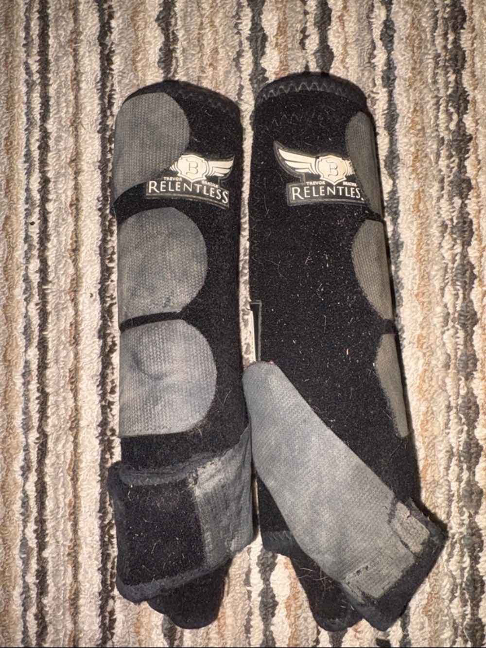 Men’s Black & Gray Protective Leg Wraps